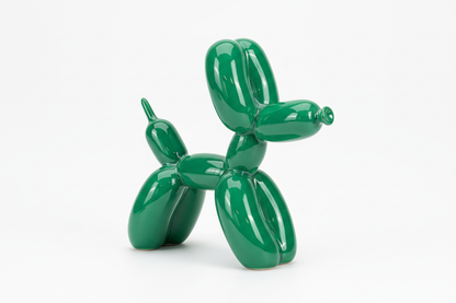 green Mini Ceramic Balloon Dog Statue