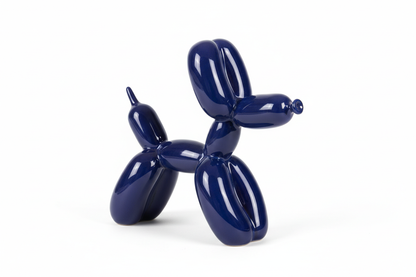 Navy Blue Mini Ceramic Balloon Dog Statue