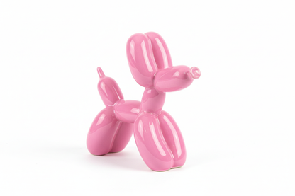 pink Mini Ceramic Balloon Dog Statue